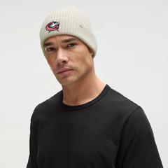 Columbus Blue Jackets lululemon Unisex Close-Fit Wool-Blend Ribbed Beanie - Heathered Bone | NHL sale