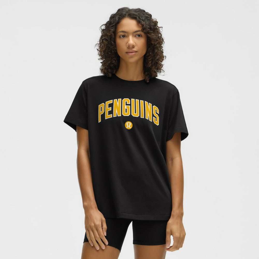 Pittsburgh Penguins lululemon Women's All Yours Organic Cotton T-Shirt - Black | NHL Lifestyle