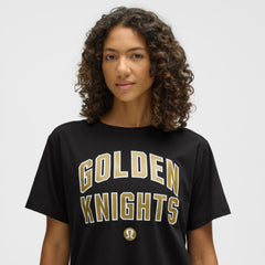 Vegas Golden Knights lululemon Women's All Yours Organic Cotton T-Shirt - Black | NHL discount