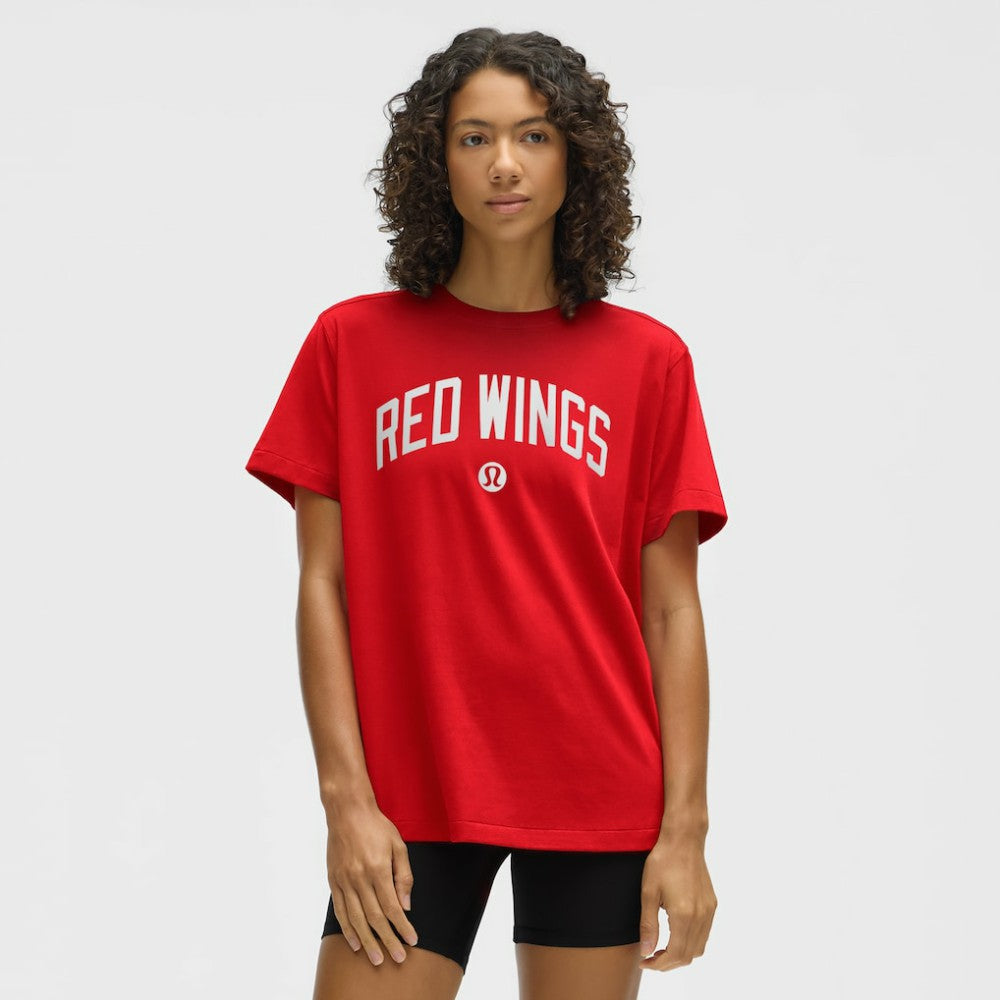 Detroit Red Wings lululemon Women's All Yours Organic Cotton T-Shirt - True Red | NHL discount