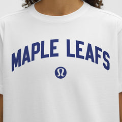 Toronto Maple Leafs lululemon Women's All Yours Organic Cotton T-Shirt - White | NHL Clearance