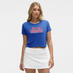 New York Rangers lululemon Women's Cates T-Shirt - Blue | NHL Lifestyle