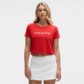 Detroit Red Wings lululemon Women's Cates T-Shirt - True Red | NHL Clearance