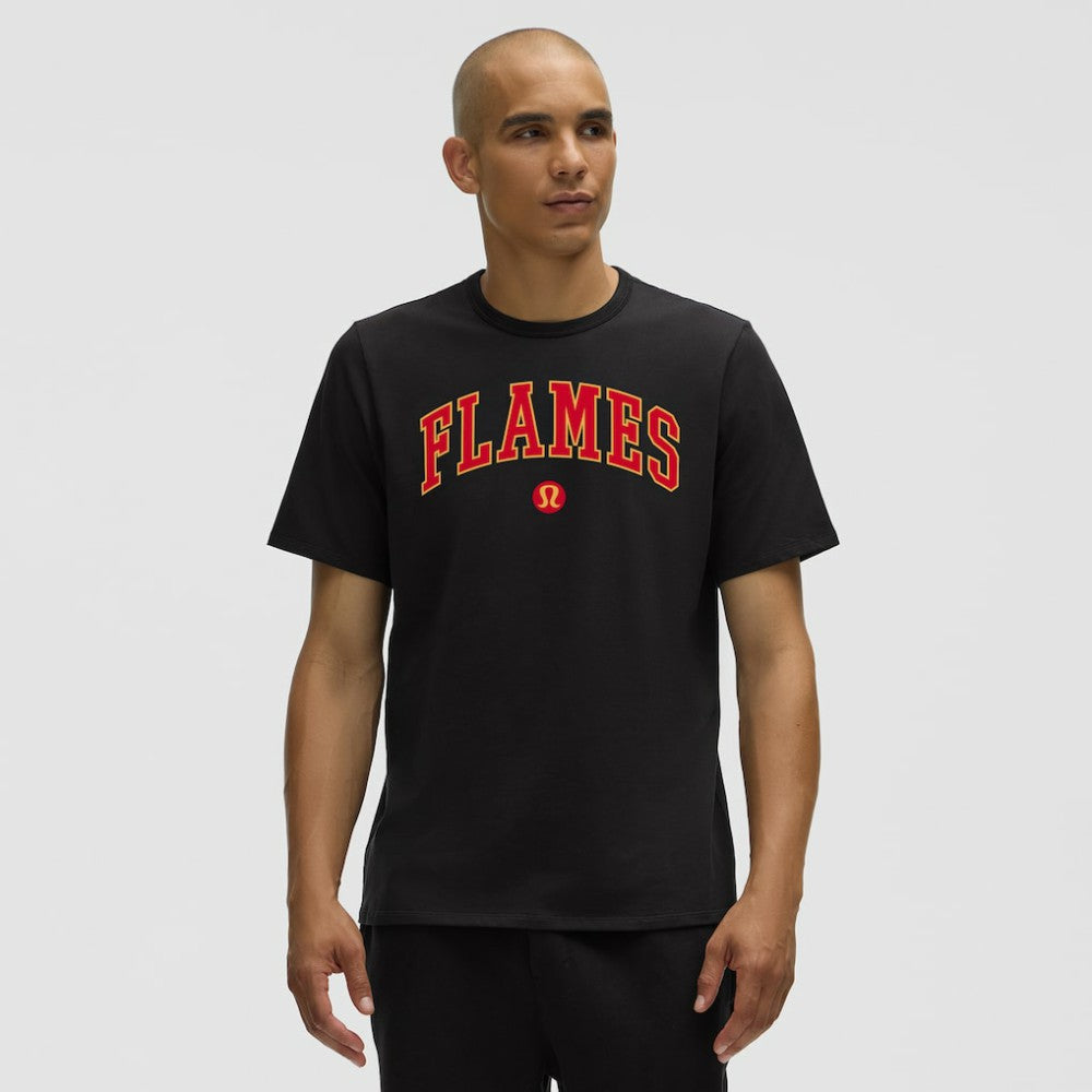 Calgary Flames lululemon Organic Cotton Classic-Fit T-Shirt - Black | NHL Clearance