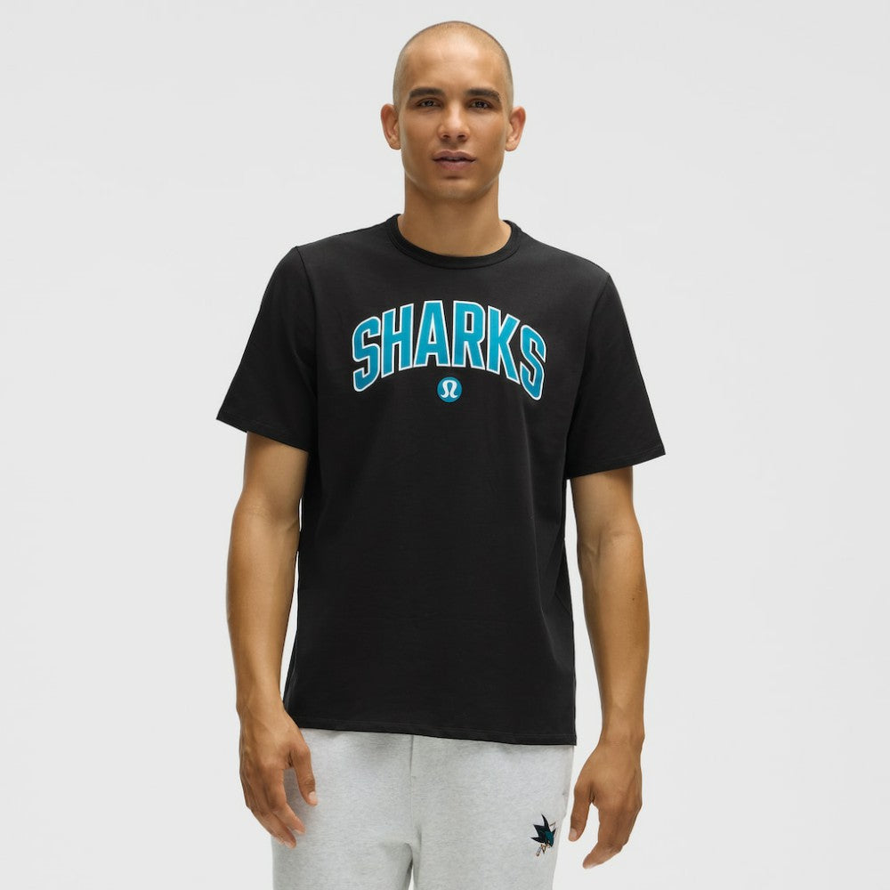 San Jose Sharks lululemon Organic Cotton Classic-Fit T-Shirt - Black | NHL Lifestyle
