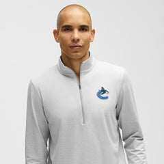 Vancouver Canucks lululemon Soft Jersey Half-Zip Pullover - Heather Gray | NHL online
