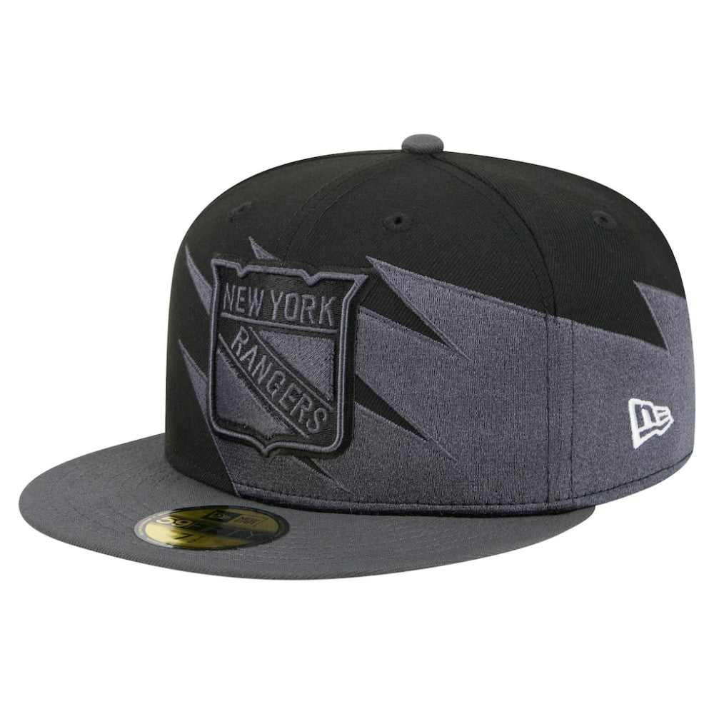 New York Rangers New Era Spikes 59FIFTY Fitted Hat - Black | New Era Clearance