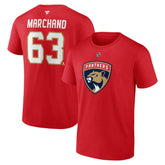 Brad Marchand Florida Panthers Fanatics Authentic Stack Name & Number T-Shirt - Red | Fanatics on sale
