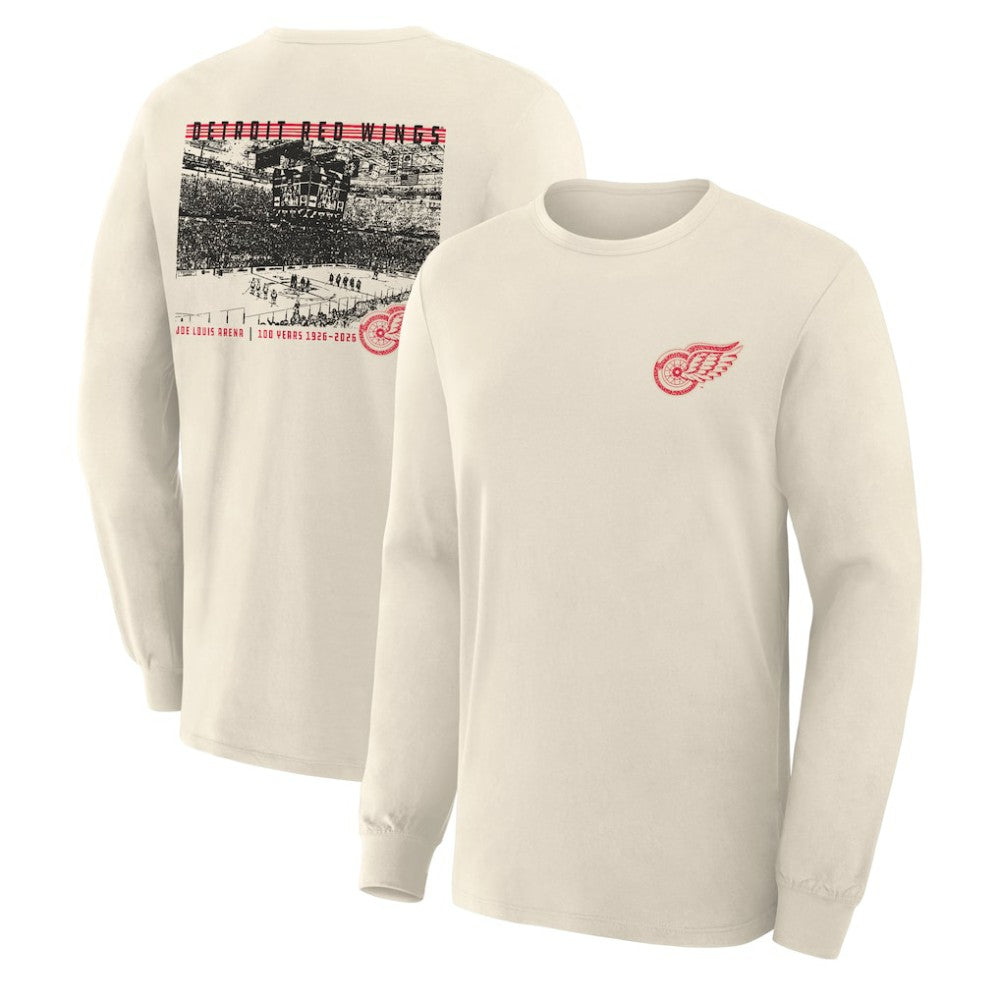 Detroit Red Wings Fanatics Centennial Legacy Long Sleeve T-Shirt - Beige | Fanatics Clearance