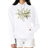 Green Bay Packers Starter Women's Drive-In Sign Pullover Hoodie - White - NFL