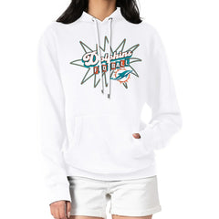 Miami Dolphins Starter Women's Drive-In Sign Pullover Hoodie - White - NFL