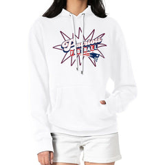 New England Patriots Starter Women's Drive-In Sign Pullover Hoodie - White - NFL