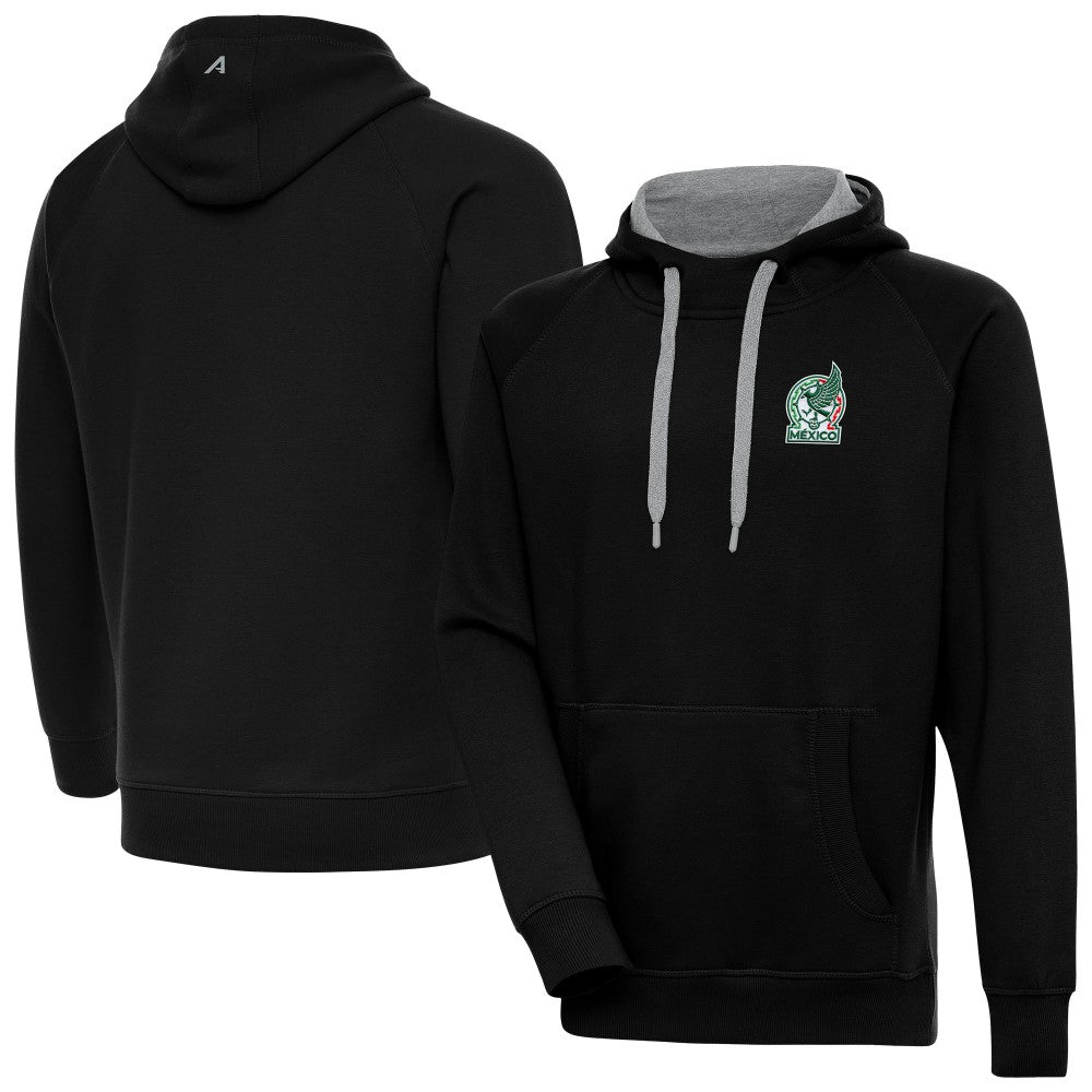Mexico National Team Antigua Takeover Pullover Hoodie Black