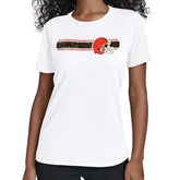 Cleveland Browns Starter Women's Team Stripe T-Shirt - White - NFL
