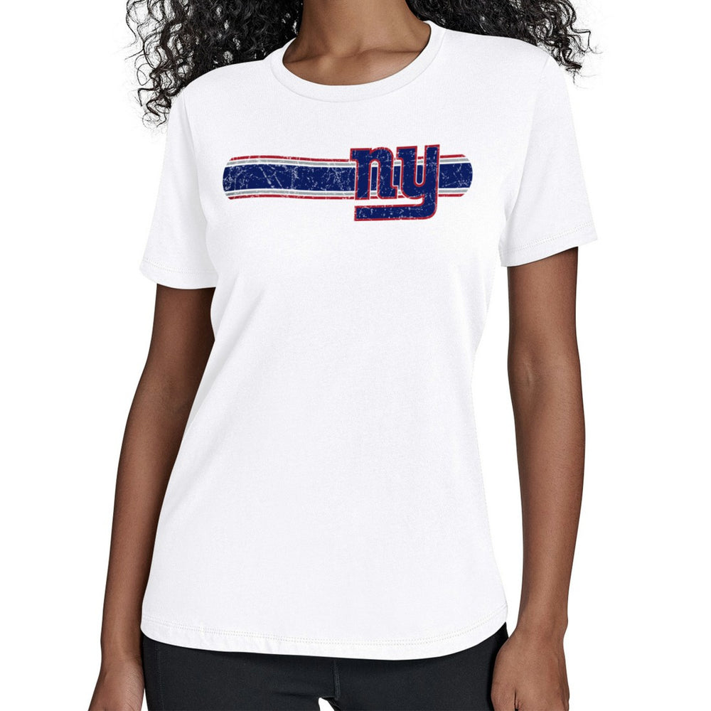 New York Giants Starter Women's Team Stripe T-Shirt - White - NFL