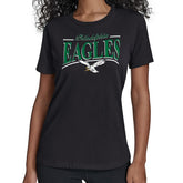 Philadelphia Eagles Starter Women's Throwback Arch Stripe T-Shirt - Black - NFL