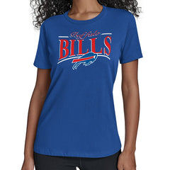 Buffalo Bills Starter Women's Arch Stripe T-Shirt - Royal - NFL