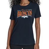 Denver Broncos Starter Women's Arch Stripe T-Shirt - Navy - NFL