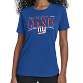 New York Giants Starter Women's Arch Stripe T-Shirt - Royal - NFL