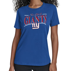 New York Giants Starter Women's Arch Stripe T-Shirt - Royal - NFL