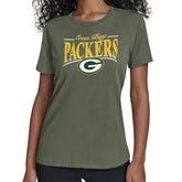 Green Bay Packers Starter Women's Arch Stripe T-Shirt - Green - NFL