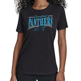 Carolina Panthers Starter Women's Arch Stripe T-Shirt - Black - NFL