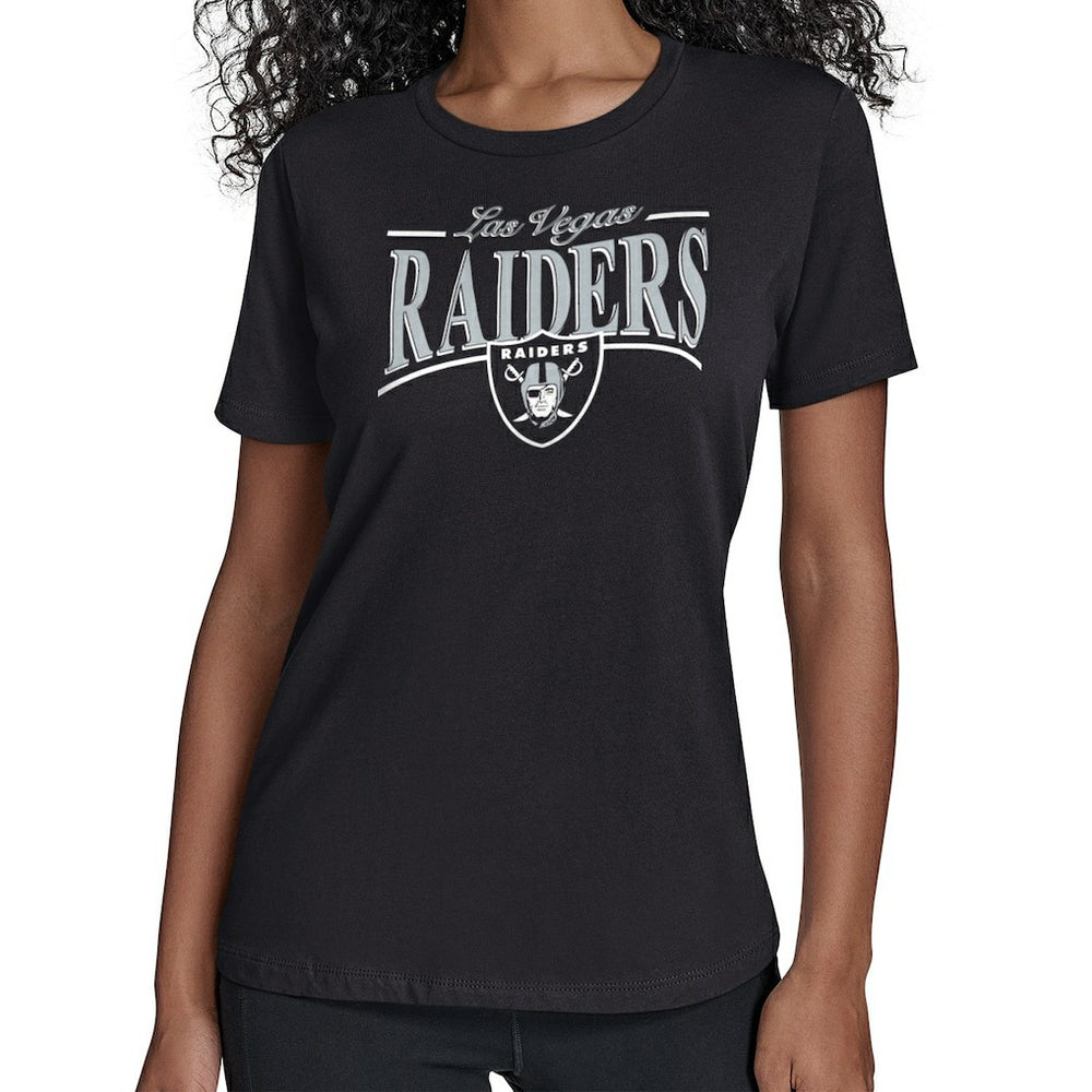 Las Vegas Raiders Starter Women's Arch Stripe T-Shirt - Black - NFL