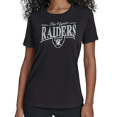 Las Vegas Raiders Starter Women's Arch Stripe T-Shirt - Black - NFL