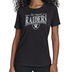 Las Vegas Raiders Starter Women's Arch Stripe T-Shirt - Black - NFL