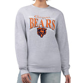 Chicago Bears Starter Women's Arch Stripe Fleece Pullover Sweatshirt - Gray - NFL