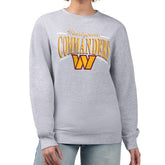 Washington Commanders Starter Women's Arch Stripe Fleece Pullover Sweatshirt - Gray - NFL