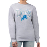 Detroit Lions Starter Women's Arch Stripe Fleece Pullover Sweatshirt - Gray - NFL