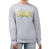 Los Angeles Chargers Starter Women's Arch Stripe Fleece Pullover Sweatshirt - Gray - NFL