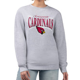 Arizona Cardinals Starter Women's Arch Stripe Fleece Pullover Sweatshirt - Gray - NFL