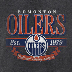 Edmonton Oilers Women's Retro Banner V-Neck T-Shirt - Charcoal | NHL sale