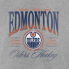 Edmonton Oilers Women's Retro Script V-Neck T-Shirt - Gray | NHL Clearance