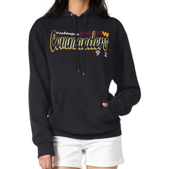 Washington Commanders Starter Women's Groovy Script Pullover Hoodie - Black - NFL