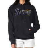 Baltimore Ravens Starter Women's Groovy Script Pullover Hoodie - Black - NFL