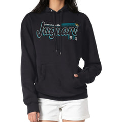 Jacksonville Jaguars Starter Women's Groovy Script Pullover Hoodie - Black - NFL