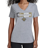 New Orleans Saints Starter Women's Color Shading V-Neck T-Shirt - Gray - NFL
