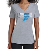 Detroit Lions Starter Women's Color Shading V-Neck T-Shirt - Gray - NFL