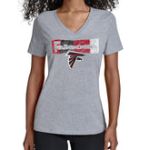 Atlanta Falcons Starter Women's Color Shading V-Neck T-Shirt - Gray - NFL
