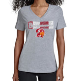 Tampa Bay Buccaneers Starter Women's Color Shading V-Neck T-Shirt - Gray - NFL
