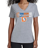 Denver Broncos Starter Women's Color Shading V-Neck T-Shirt - Gray - NFL