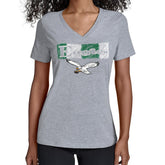 Philadelphia Eagles Starter Women's Color Shading V-Neck T-Shirt - Gray - NFL