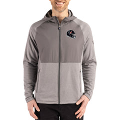 Houston Texans Cutter & Buck Peshastin Eco Fleece Recycled Raglan Full-Zip Tri-Blend Hybrid Jacket - Heather Gray - NFL