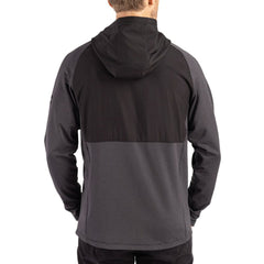 Jacksonville Jaguars Cutter & Buck Peshastin Eco Fleece Recycled Raglan Full-Zip Tri-Blend Hybrid Jacket - Heather Black - NFL