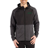 New York Jets Cutter & Buck Peshastin Eco Fleece Recycled Raglan Full-Zip Tri-Blend Hybrid Jacket - Heather Black - NFL