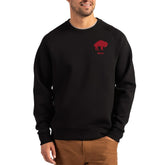 Buffalo Bills Cutter & Buck Throwback Roam Recycled Raglan Pullover Sweatshirt - Black - NFL