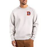 Denver Broncos Cutter & Buck Throwback Roam Recycled Raglan Pullover Sweatshirt - Gray - NFL